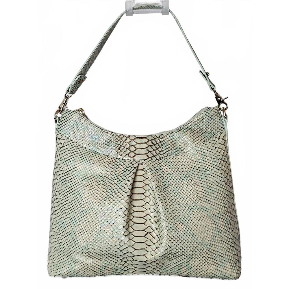 Brahmin Bristol Green Opal Seville Leather Hobo